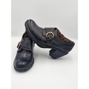 BOC Born Boots womens size 7.5 Black Leather Great For Any Occasion Good Shape